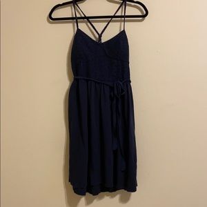 Navy Blue American Eagle Lace Sundress Size M EUC